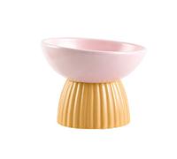 Koomuao Gamelle pour Chats, Double Gamelles Chat with 2 Acier Inoxydable, Bol pour la Nourriture et l'eau Gamelle Chaton Mangeoirs et Abreuvoirs pour Chat et Chiots (Rose)