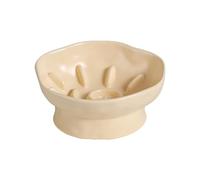 Koomuao Gamelles pour Chat, Gamelle Chat Surélevée en Ceramique, Bol de Nourriture pour Chats sans Stress des Moustaches Gamelle Anti Glouton pour Chats et Chiots (Jaune-A)