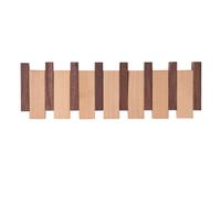 Koomuao Jumuao Porte Manteau Mural Bois pour la Maison, Patère Murale 4/6 crochets Rétractables, Crochets et Patères pour accrocher vêtements, manteau, chapeaux, vestes, sac à dos (6 Crochets-A)