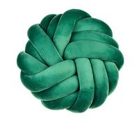 Koomuao Liemuao Noeud d'oreiller, 35cm Coussin en Boule de Canapé Noué, Oreiller de Boule de Noeud Créatif Fait à la Main, Coussin Tresse pour la Décoration du Canapé Chaise Lit Voiture (Vert foncé)