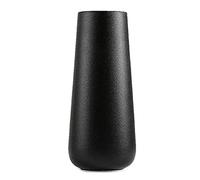 Koomuao Noir Vases en Céramique Grand Vase Décoratif Vase à Fleurs de Style Simple Moderne pour Salon, Cuisine, Table, Maison, Bureau (Noir, Grande)
