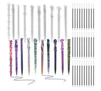 Koonafy 10Pcs Moule Stylo Resine Epoxy + 30Pcs Recharges, Moules de Stylo à Bille en Silicone, Moule en RéSine de Silicone, Bricolage Moule Stylo à Bille pour Les Enseignants et Les Étudiants