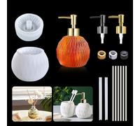 Koonafy 15 Pcs Bouteille de Parfum Moule Resine Epoxy,Rond Moules en Resine avec Paille,Bougie d'aromathérapie,Lotion Dispensers, pour Bijoux Rangement,Home Decoration