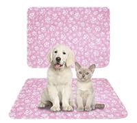 Koonafy 2 PCS Imperméable Chien Pipi Coussin Mignon Absorbant Coussinets Tapis Pipi Lavable pour Chiot Convient pour Dressage Chiens et Chiots en Voyage (60*45*0,5 cm)