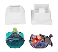 Koonafy 2 Pcs Moule Resine Epoxy Boite,Moules en Résine pour Boîte à Bijoux,Moulle Resin Epoxy Boîte de Rangement,pour Artisanat Fait Main,DIY Gift Box,Home Decoration (square box)