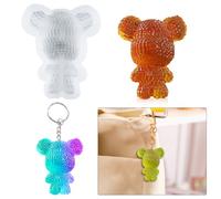Koonafy 3D Ours ÉPoxy Moule StÉRÉO Silicone RÉSine Moule Transparents pour La DÉCoration De La Maison Cadeau Bricolage