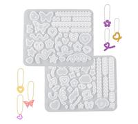 Koonafy Epoxy Silicone Bijoux Résine Boucle d'oreille Moule en Silicone Moule en Silicone pour la Fabrication de Bijoux, Pendentifs, Colliers, Boucles d'oreilles, Décoration