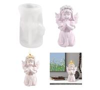 Koonafy Moule Bougie Silicone Bougies Moule En Forme De Ange 3D en Forme d'ange pour Fille S'agenouiller et Prier en Forme de Bougie Moules Mignons pour Fabrication de Bougies, Savon, Ornements (02)