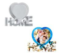 Koonafy Moule Coeur Silicone pour Cadres Photo Moulle Resine Epoxy Moules en Résine en Forme de Cœur Photo Personnalisé Epoxy Moulage, pour Décoration du Bureau, D'anniversaire de Mariage, Artisanat