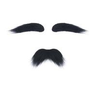 Koonfan Ensemble de fausses moustaches et sourcils pour adulte