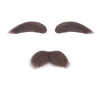 Koonfan Ensemble de fausses moustaches et sourcils pour adulte