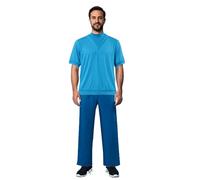 Koongso Costume de Steve pour adultes, t-shirt bleu à manches courtes et pantalon, inspiré du jeu vidéo, déguisement Steve