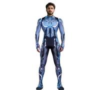 Koongso Costume de super-héros robot pour adultes, combinaison unisexe pour homme, armure 3D, imprimé robot pour Halloween, cosplay, costume cyborg futuriste