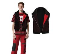 Koongso Costume de zombies Victor pour adultes - Tenue d'Halloween de vampires pour homme - Gilet gothique rock roll
