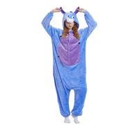 Koongso Pyjama unisexe à capuche pour adultes - Motif âne Bourriquet - Costume de fête - Vêtement de nuit de Noël assorti pour la famille, Âne, M