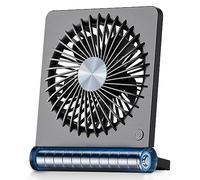 Koonie Ventilateur de bureau USB, petit mais puissant, ultra silencieux, réglable à 180°, 3 vitesses, alimenté par câble USB-C (F471)