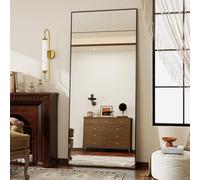 Koonmi Miroir sur Pied de 171 x 76 cm, Corps Entier résistant avec Cadre en Aluminium étroit Minimaliste, Grand Miroir Mural Moderne pour Salon et Chambre