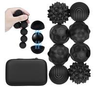 KOOOGEAR 8 Pièces Boules Magnétiques en Silicone,Boules Magnétiques Anti-Stress,Décompression Jouet,Jouets Sensoriel à Presser pour l'Autisme Accessoires de Jeux, Silicone Balle Fidget Toys (Noir)