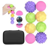KOOOGEAR 8 Pièces Boules Magnétiques en Silicone,Boules Magnétiques Anti-Stress,Décompression Jouet,Jouets Sensoriel à Presser pour l'Autisme Accessoires de Jeux, Silicone Balle Fidget Toys (Couleur)
