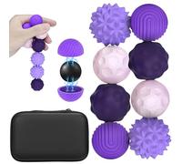 KOOOGEAR 8 Pièces Boules Magnétiques en Silicone,Boules Magnétiques Anti-Stress,Décompression Jouet,Jouets Sensoriel à Presser pour l'Autisme Accessoires de Jeux, Silicone Balle Fidget Toys (Violet)