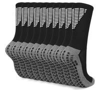 KOOOGEAR Lot de 5 paires de chaussettes de football antidérapantes pour homme Noir/blanc 43-46, Noir + noir + noir + noir + noir, 43-46