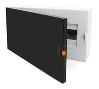 Boîte à fusibles - Armoire de distribution avec niveau à bulle - Boîte de distribution en saillie - 18 modules - 1 rangée pour 18 pôles - Répartiteur en saillie