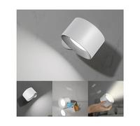 Koopala 1 Applique murale LED avec pile rechargeable, 3 niveaux de luminosité, port de charge USB, rotation à 360°, lampe murale sans fil pour la lecture, le travail, l'étude, la table de chevet