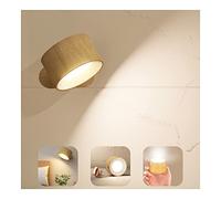 Koopala Appliques murales LED avec port USB rechargeable, 3 températures de couleur et 3 niveaux de luminosité, boule magnétique rotative à 360°, appliques murales sans fil pour lecture et chevet