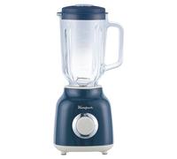 Kooper Mixeur électrique bleu et ivoire, pichet gradué en verre 1,5 l, lames en acier inoxydable, 2 vitesses 500 W