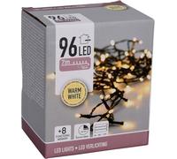 Guirlande scintillante EDM - esprit de Noël - lumière blanche chaude - 96 ampoules LED - 7 m - 72085