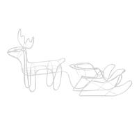 Koopman International Renne avec traîneau - 180 LED - 140 cm de long - Blanc chaud - Décoration de Noël - Lumière d'extérieur