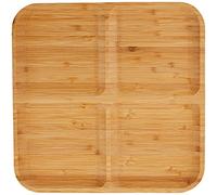 Koopman K8719987314643 Assiette en bambou avec 4 compartiments Marron