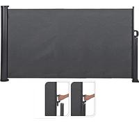 Pare-Brise De Terrasse - Koopman - 3 X 1,4 Mètres - Extensible - Aluminium - Gris Foncé Multicolore