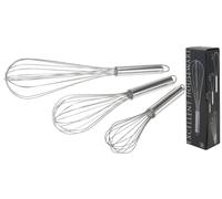 Koopman Set de 3 fouets en acier inoxydable