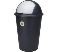 KOOPMAN Storage Solutions Poubelle à Poussoir Anthracite 50 l
