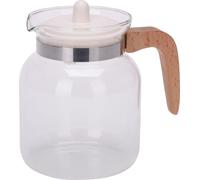 Koopman Théière en verre avec passoire blanche 1,5l