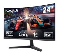 KOORUI 24 Pouces Gamer Écran PC Incurvé, Full HD 180Hz 1ms 24E6CA