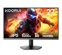 KOORUI 27 Pouces Ecran Ecran PC Gamer, 200Hz 1ms Fast IPS, FHD Moniteur Adaptive Sync, Montage VESA 75 x 75 mm Possible, Inclinaison réglable, 2 x HDMI 2.0 & DisplayPort 1.4, Noir