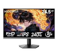 KOORUI Écran de Jeu 24,5 Pouces, écran Full HD 240 Hz, Dalle IPS Rapid 1920 x 1080, OC jusqu'à 260 Hz, DisplayPort 1.4 et HDMI 2.0, câble HDMI 2.0, HDR400, Noir