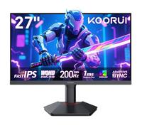 KOORUI Ecran Gaming 27 Pouces, Ecran PC Gamer 200Hz, Fast IPS, HDR 400, Adaptive Sync, QHD 1440P, 1ms, VESA 75x75mm, HDMI 2.0 & DP1.4