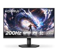 KOORUI Ecran PC Gamer 27 Pouces, Fast IPS 200Hz HDR 400 1ms, Gaming Ecran Ordinateur, DCI-P3 95% 350 nit, Adaptive-Sync,Compatible VESA 75 * 75mm, HDMI 2.0/DP1.4