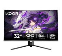 KOORUI Ecran PC Gamer 32 Pouces - Incurvé QHD 2560x1440 170Hz 1500R Ecran Gaming, 1ms HDR10 Adapitve Sync HDMI & DisplayPort