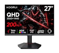 KOORUI Ecran PC Gaming 27 144hz, Dalle VA, 1MS, Display Port & 2X HDMI,Noir