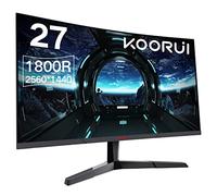 KOORUI Ecran PC Gaming 27 Pouces - 144HZ 1ms, Résolution 2560x1440 (QHD), Couverture DCI-P3 à 85%, Cadre Ultra-Mince, Inclinaison Réglable, HDMI/DP/VGA/Sortie Audio 【VESA】
