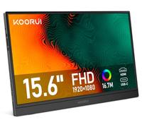 KOORUI Ecran Portable 15,6" IPS 60Hz HDMI USB Type C Haut-parleurs Intégrés | Plug-and-Play, FHD 1920x1080, Moniteur pour PC, Laptop, Xbox,Mac, PS 3/4/5, Eye Care
