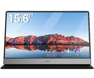 KOORUI Ecran Portable 15.6 Pouces 1080P FHD Moniteur Portable IPS 99% SRGB avec Deux Haut Parleurs, Mini HDMI,Type-Cx2 Écran Portable Jeu Eye Care, pour Ordinateur Portable/PC/Mac/PS5 /Xbox/Téléphone
