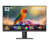 KOORUI Écran UHD 4K de 32", 3840 x 2160, 95 % DCI-P3 et HDR10, couleur 10 bits, rapport de contraste 3500:1, haut-parleurs intégrés, GTG 3 ms, VESA, HDMI/DP pour la maison, le travail, le bureau et