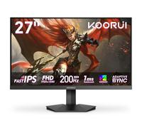 KOORUI G2711P 27 Pouces Ecran Pc Gamer, 200Hz 1ms FHD 1080p Fast IPS Gaming Moniteur, HDR400 Adaptive Sync Montage VESA 75 x 75 mm Possible, Inclinaison réglable, 2 x HDMI 2.0 & DisplayPort 1.4, Noir