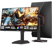 KOORUI G2721E Ecran PC Gamer 27 Pouces, 320Hz, Fast IPS, QHD 1440P Ecran Gaming, 1ms, HDR 400, Adaptive Sync,Compatible VESA 75 * 75mm, HDMI 2.0/DP1.4, Réglage Ergonomique