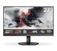 KOORUI G2721P Ecran PC Gamer 27 Pouces - 200Hz IPS QHD 1440P Ecran Gaming, 1ms HDR400 Adaptive Sync, Compatible VESA 75x75mm, HDMI 2.0/DP1.4